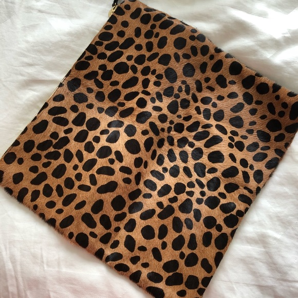 Clare V Leopard Calf Hair clutch - Picture 3 of 4